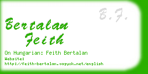 bertalan feith business card